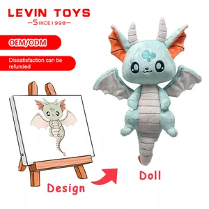 LEVIN TOYS Professional High Quality Plush Customized Stuffed Mascot Company Logo Anime Plush Toys Dolls Pillow Custom plushie