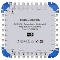 Récepteur satellite numérique approuvé CE Diseqc 1.2 10 en 16 sorties Cascade Multiswitch 950 ~ 2150MHz