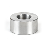 Entretoise ronde creuse en aluminium et acier inoxydable avec finition argentée, pièces usinées CNC industrielles personnalisées OEM