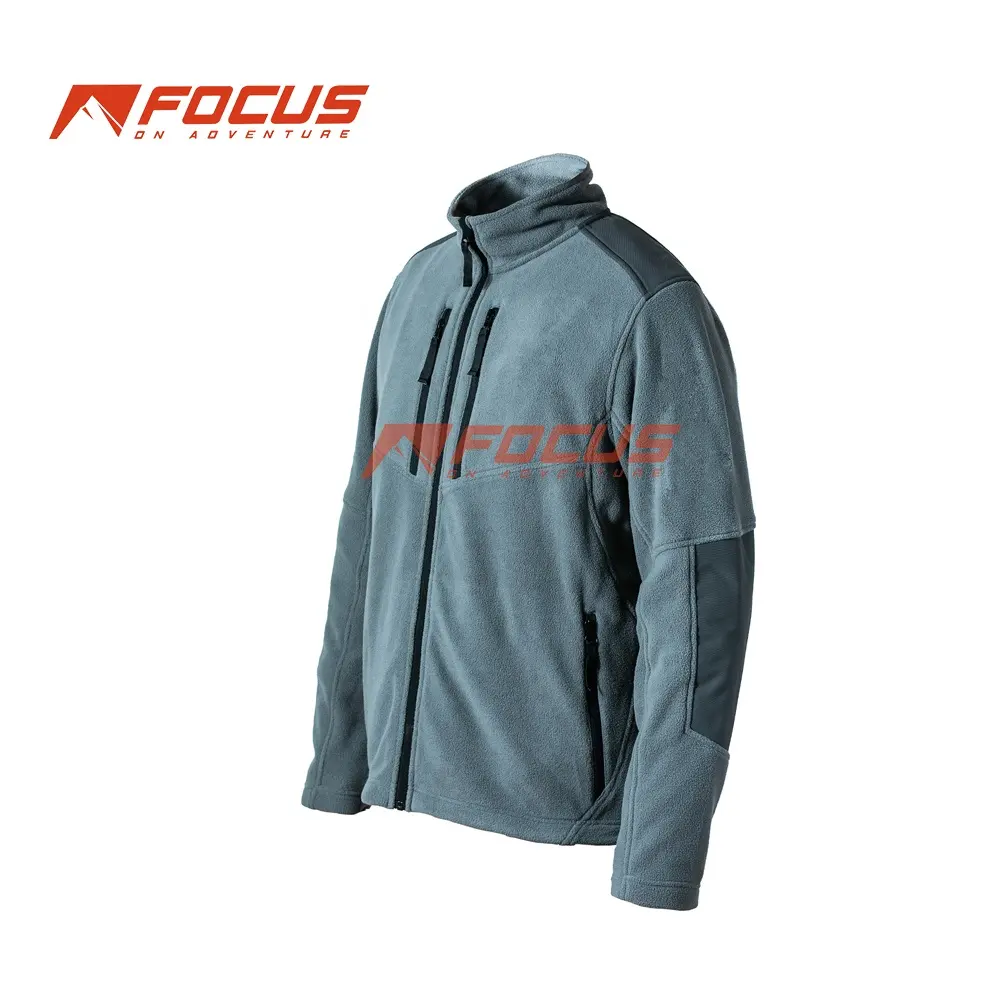 Custom Outdoor Mens Hiking Fleece Jacket Stand Collar Thermal Polar Fleece Men Jacket Winter Fleece Liner