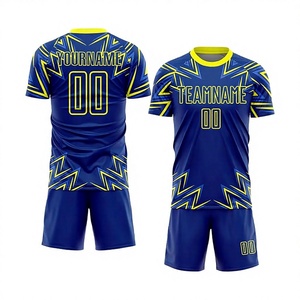 100% polyester tissu maillot de football respirant personnalisé transfert de chaleur logo col en v manches courtes Anti-UV séchage rapide ajustement américain - Product Image 1