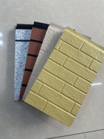 Panel de Revestimiento Metálico Aislado con Textura de Azulejo Antiguo Moderno, Panel Sándwich Metálico Tallado con Núcleo de PU, Pared Exterior para Casa Prefabricada o Villa