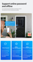 SZMYQ Tuya Smart WiFi App Control Cerradura electrónica de huellas dactilares para llave de puerta de acero y código Tuya Smart Door Lock