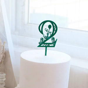 ตัวเลขอะคริลิคตกแต่งเค้ก รูปแบบน้ำผึ้งและรสหวาน สีสันสดใส สำหรับตกแต่งเค้กวันเกิด หมายเลข 0-9 สำหรับโต๊ะของหวาน - Product Image 3