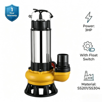 Pompe submersible Kaislen en acier inoxydable 3HP V2200W 2,2kW 650L/min à haut débit 3 pouces pour bassin agricole CE