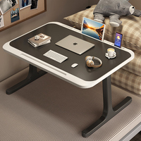 Bureau d'ordinateur portable multifonction pliable, réglable et extensible, mini table portable en bois et aluminium pour dortoir/bureau, économique