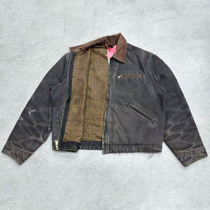Ropa informal personalizada, chaqueta <span class=keywords><strong>de</strong></span> lona <span class=keywords><strong>de</strong></span> talla grande lavada vintage a la moda, chaqueta <span class=keywords><strong>de</strong></span> <span class=keywords><strong>trabajo</strong></span> <span class=keywords><strong>de</strong></span> lona pesada con cremallera para hombre - Product Image 2
