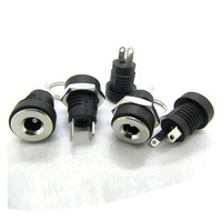 DC-022 Soket Daya DC 5.5MM*2.1MM/2.5MM dengan Konektor Mur Sekrup Colokan Jack DC