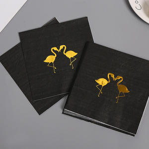 LE NAPPAGE ARTS DE LA <span class=keywords><strong>TABLE</strong></span> Umweltfreundliche Bambusfaser-Papierservietten 33x33 cm 2-lagig Schwarz 50 Stück Beutelverpackung für Hotelgebrauch - Product Image 5