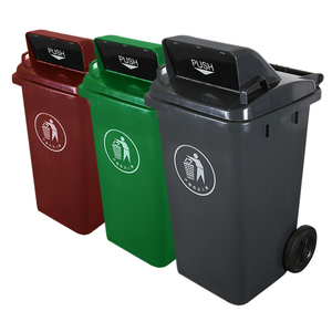 120L 240L 360L Outdoor Plastic Public <strong>Wheelie</strong> <strong>Bin</strong>/dustbin with Push Lid - Product Image 1