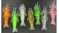 Leurre souple crevette nageuse 4,5 cm 2g – Leurres de pêche artificiels réalistes pour eau douce et eau salée