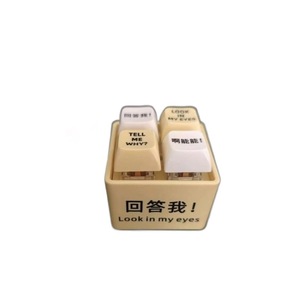 Answer Me Look In My Eyes Fidget <b>Cube</b> With Sound And <b>Light</b> Plastic Decompression Toy For Kids And Adults - Product Image 2
