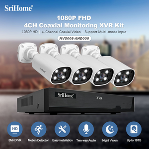 <span class=keywords><strong>SriHome</strong></span> NVS008-AHD006 Sistema de Cámaras de Seguridad NVR XVR HD de 2MP y 8 Canales con Sensor CMOS, Cámaras IP Inalámbricas H.265 - Product Image 4
