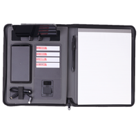 Nuevo producto, regalo de negocios, cargador de carga inalámbrico, Banco de energía, tabletas de cuero y equipo de presentación, bolsa para computadora portátil