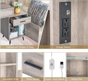 Trang Trại Trang Điểm Hiện Đại Vanity Đặt Phòng Ngủ Bàn Trang Điểm Cho Trang Điểm Vanity Bàn Với Trượt Gương - Product Image 2