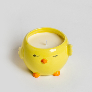 Creative Desktop Ornaments Hand-Painted Easter <b>Candle</b> Holder Cute Chick Glossy Matte Surface Ceramic <b>Candle</b> Jar in <b>Bulk</b> - Product Image 1