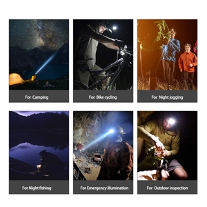 RTS 10 Đèn Pha <span class=keywords><strong>LED</strong></span> Sáng Nhất Mạnh Đèn Pha Sạc Được Kèm Đèn Cảnh Báo Màu Đỏ Đèn Pha 18650 Đèn Pha Cắm Trại Ngoài Trời - Product Image 6