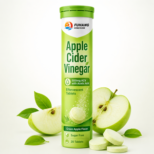 Comprimés effervescents de <span class=keywords><strong>vinaigre</strong></span> de cidre de pomme sans sucre 500mg d'<span class=keywords><strong>acide</strong></span> <span class=keywords><strong>acétique</strong></span> OEM ODM Marque privée pour le bien-être quotidien - Product Image 1