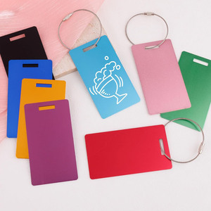 Étiquette de bagage en aluminium métallique personnalisée avec logo, moderne, vierge, pour valise de voyage, gravure mate de 1 mm, impression, vente en gros - Product Image 3