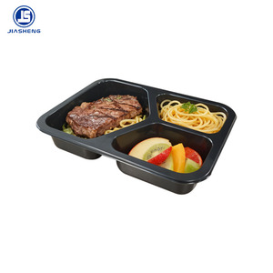 Barquettes d'emballage alimentaire haute température OEM/ODM 1 2 3 compartiments Barquette en CPET - Product Image 4