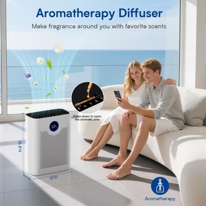 Purificateurs d'air pour la maison, grandes pièces jusqu'à 2200 pieds carrés. Purificateur d'air pour animaux domestiques avec filtre lavable, affichage PM 2.5, purificateur d'air pour chambre à coucher - Product Image 2