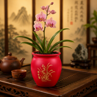 Pots de fleurs en plastique PP robustes en gros avec trou de drainage, décoratifs, durables, au design moderne et attrayant pour une utilisation en intérieur/extérieur dans le jardin