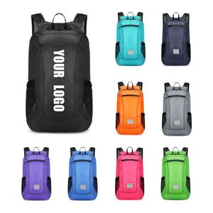 Wholesale Outdoor Travel Portable Folding Backpack Mountaineering Leisure Sports Water-Repellent Backpack with Customized Logo