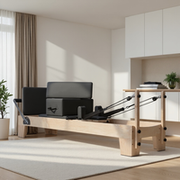 Reformer de Pilates en érable de qualité supérieure avec tapis de Pilates, bandes d'étirement, accessoires d'équipement de fitness pour la maison.