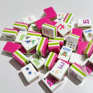 Juego de Mahjong Americano de Lujo de 2, 3 y 4 Capas Personalizado Directamente del Fabricante, Fichas de Mahjong Oh My Emerald 160 de Melamina Acrílica - Product Image 3