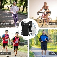 Sac à dos d'hydratation léger pour femmes et hommes, randonnée, ski, camping, cyclisme, course, avec poche à eau de 1,5 L