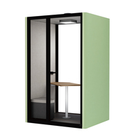 Offre Spéciale : Cabine Téléphonique Moderne Portable pour 2 Personnes, Espace de Travail Privé Modulaire Amovible avec Cadre en Aluminium pour Bureaux