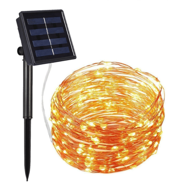 10M 100LEDS Solar Powered Waterproof Decoration Outdoor Led Fairy Copper Wire String Lights Holiday Lighting