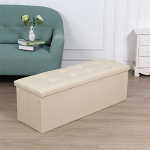Repose-pieds pliable 76x38x38cm, nouveau tabouret, conteneur de stockage énorme et lourd - Product Image 2