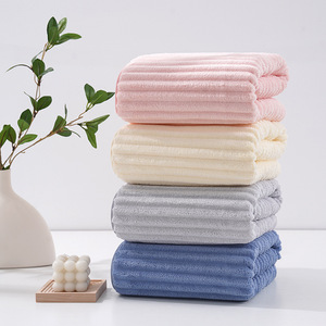 Serviette en velours côtelé Candy, en polaire corail, séchage rapide, couleur unie, rectangulaire, pour la maison, pour bébé, 300g 400g - Product Image 1