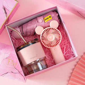 Nuevas Ideas de Set de Oficina Corporativo de Lujo Promocional Muestras Gratis de Artículos <span class=keywords><strong>para</strong></span> <span class=keywords><strong>Regalar</strong></span> a Niños Taza Paraguas Ventilador - Product Image 2