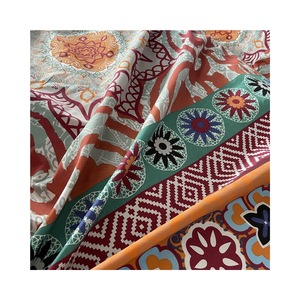 México diseño pigmento Impresión de China, venta al por mayor de flores de tela de sábana para textiles ropa de cama conjunto - Product Image 1