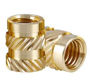 OEM đồng có khía chèn Nut M2 M3 M4 M5 M6 M8 M10 Brass tan chủ đề chèn Nut nhà sản xuất cho nhựa chèn - Product Image 6