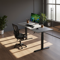 Cadre de bureau réglable en hauteur avec double moteur, pieds en 3 sections, fonction mémoire, levage silencieux, capacité de charge élevée