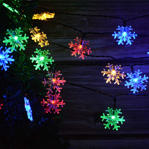 Lễ Cưới Lãng Mạn Trang Trí Twinkling Christmas Tree Led Sân Thượng Ngoài Trời Chuỗi Bông Tuyết Năng Lượng Mặt Trời - Product Image 4