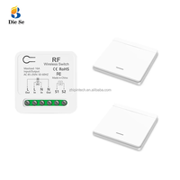 Interrupteur intelligent sans fil 433 MHz à code d'apprentissage, télécommande pour panneau 86, AC 110V-240V 16A 3000W, mini-relais, portée 50m