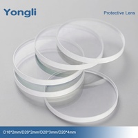 Lentille de protection pour laser à fibre Yongli Dia.18/20mm Thk2/3/4mm 20/50/100Pcs 1064nm Machine de gravure et de découpe au laser à fibre