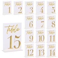 Cartes de Table en verre plexi transparent affichage lettre colorée cartes de Place de mariage en acrylique et numéros de Table avec étiquettes de prix