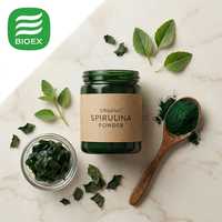 Poudre de spiruline biologique certifiée USDA, non-OGM, végétalienne, super-aliment protéiné, marque privée OEM