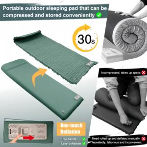Colchón Inflable Portátil Impermeable para las 4 Estaciones, Colchoneta de Camping Ligera y Compacta con Bomba Integrada de TPU - Product Image 3