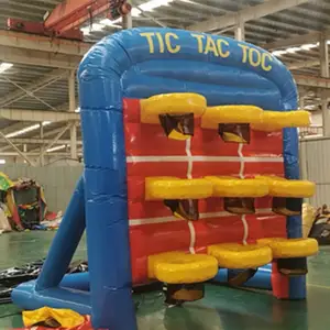 दिलचस्प inflatable नौ बॉक्स शूटिंग खेल inflatable बास्केटबॉल खेल के लिए बच्चों और वयस्कों के साथ नौ basketballs