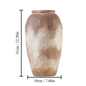 Vase de table en céramique de fleurs modernes nordiques vintage <span class=keywords><strong>Poterie</strong></span> rustique avec plantes artificielles Décoration intérieure Design contemporain - Product Image 4