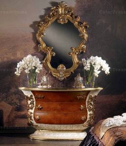 Juego de Dormitorio Clásico Rococó de Lujo, Muebles de Dormitorio, Camas de Hotel Individuales - Product Image 3