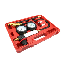 MEDSEN Kit de test de compression de moteur automobile 8 pièces, testeur de fuite de cylindre de moteur à essence, jauge de pression de cylindre 0-300 PSI