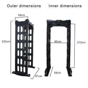 Metal Detectors Walk Through Outdoor Event Waterproof Walk Through Portable Foldable Metal Detector With Battery