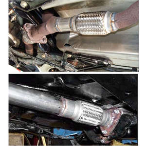 Sıcak satış paslanmaz çelik örgülü egzoz hortumu otomobil parçaları evrensel yüksek performans esnek egzoz borusu - Product Image 6